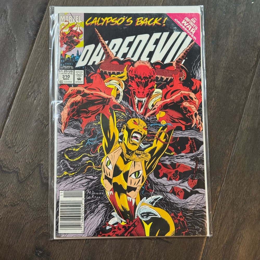 Marvel Daredevil #310 Comic Book - Red, Yellow